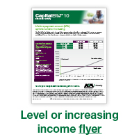 Level or increasing income flyer