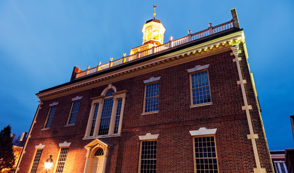 Old Capitol building in Dover.